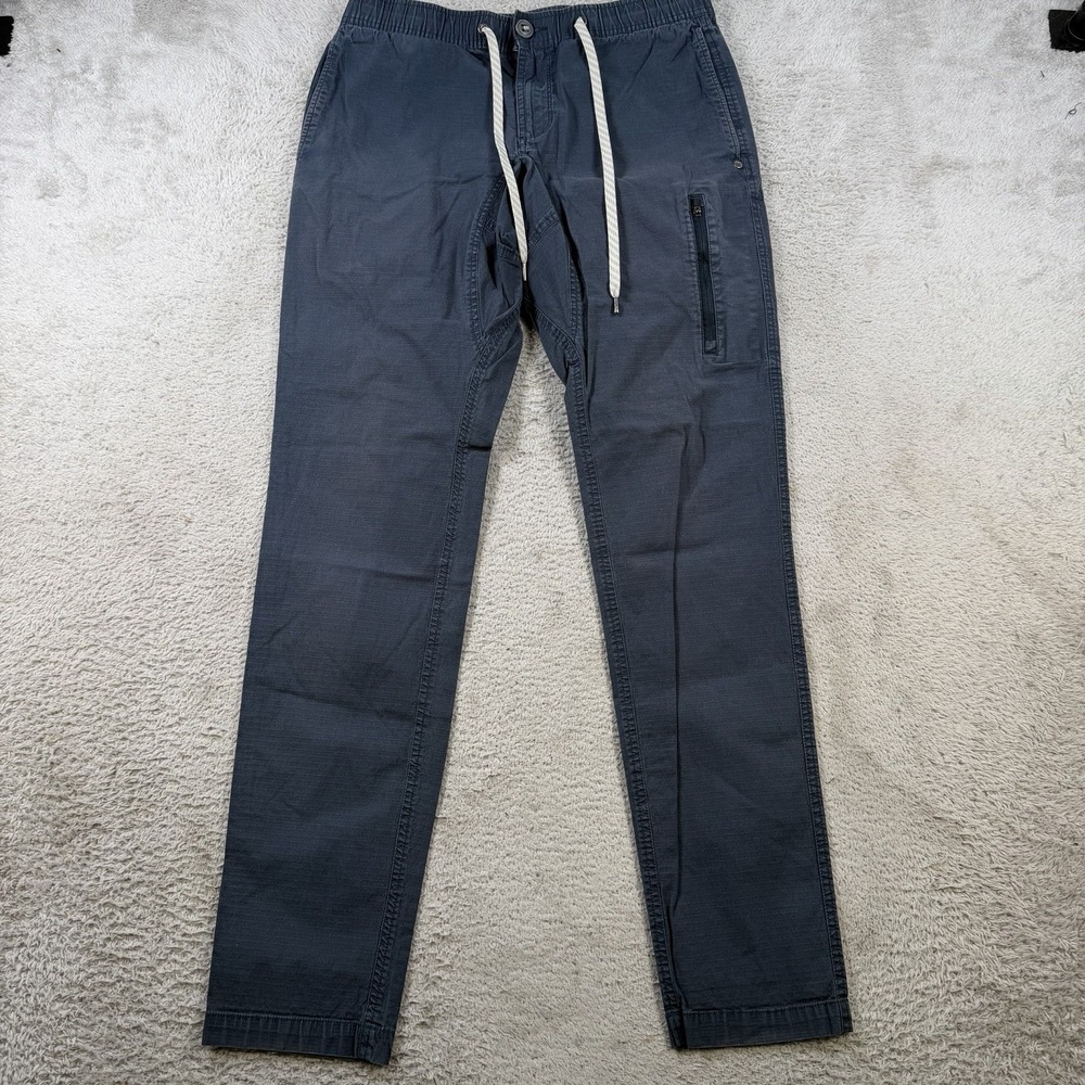 Vuori Ripstop Climber Pants Mens Medium Navy Blue Outdoor Drawstring V412
